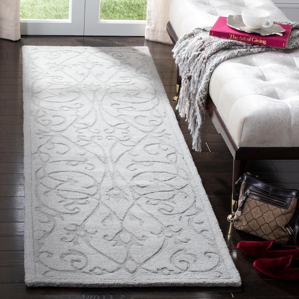 Impressions Gray 2 ft. x 6 ft. Border Runner Rug