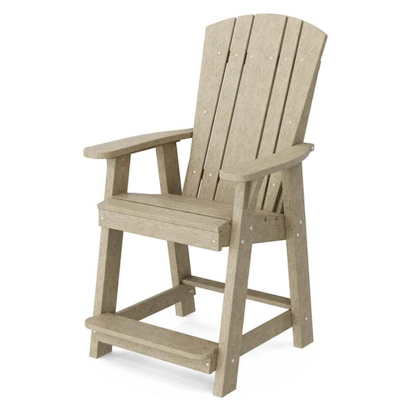 Wildridge Heritage Weathered Wood Plastic Outdoor Balcony Chair