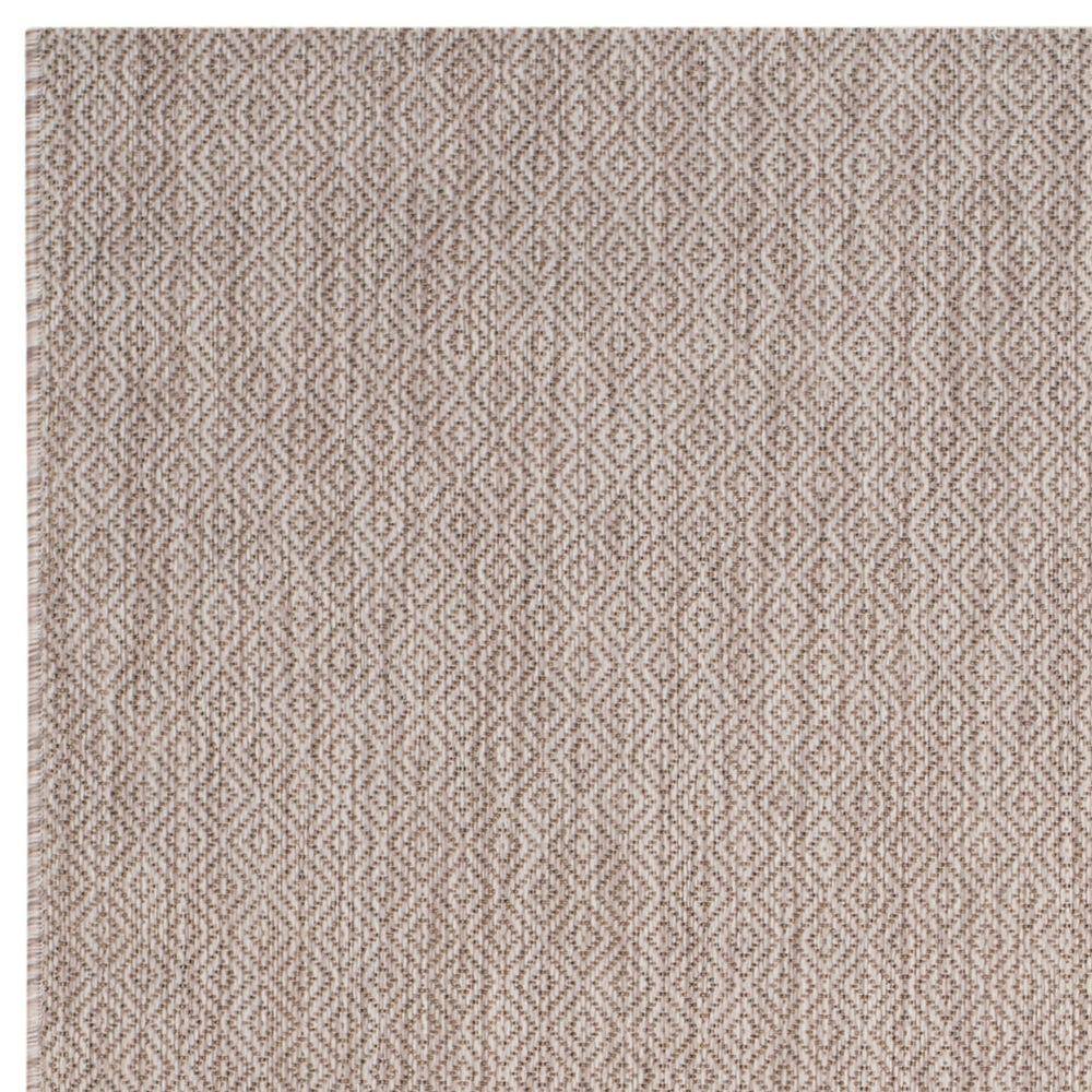 Beige Courtyard 59" Easy-Care Synthetic Indoor/Outdoor Area Rug