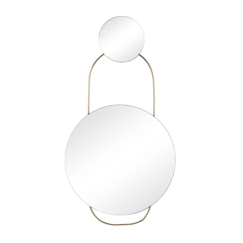 27 in. x 20 in. Round Frameless Gold Wall Mirror price history on PriceWatchPro