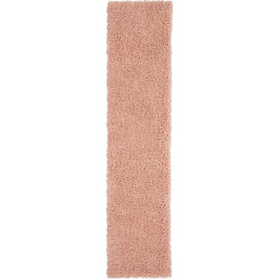 Malibu Shag Blush 2 ft. x 10 ft. Shag Contemporary Runner Rug