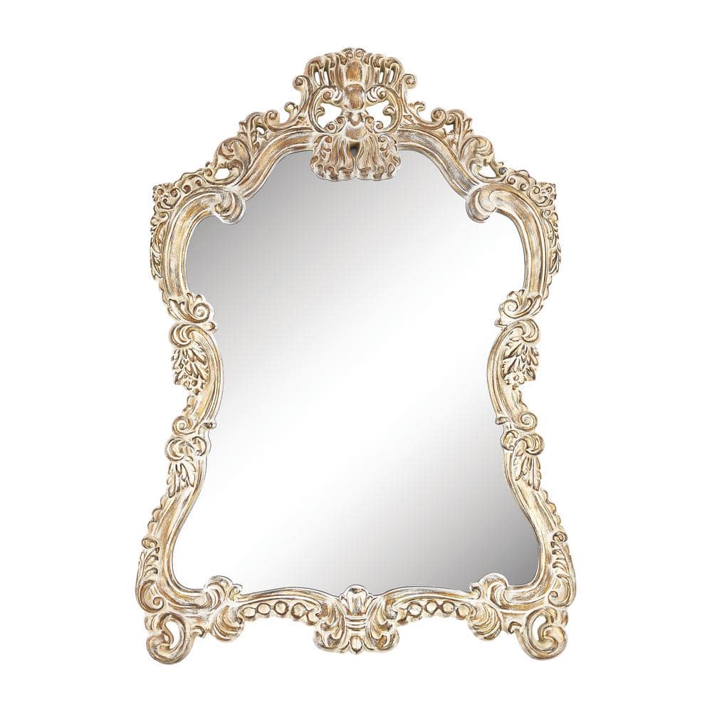 Milwood 30 in. W x 45 in. H Plastic Belgian Cream Wall Mirror