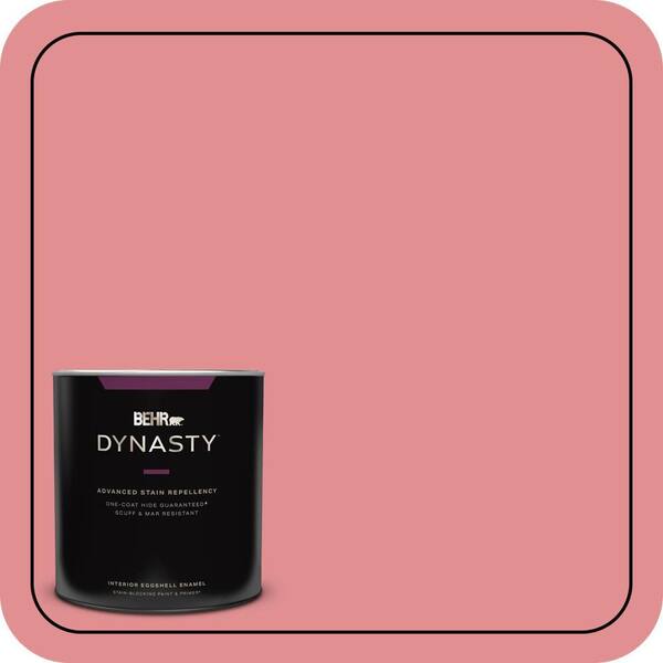 BEHR DYNASTY 1 qt. #140D-4 Fresh Pink Eggshell Enamel Interior Stain-Blocking Paint and Primer