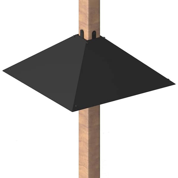 OGETFUUR 17 in. Metal Non-Electric Squirrel Guards for Bird Feeders, Squirrels Deterrents Stopper for 4 in. x 4 in. Post