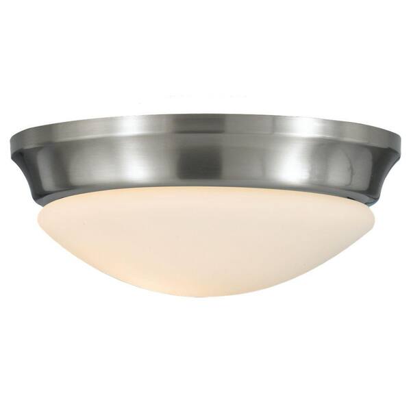 Generation Lighting Barrington 1-Light Brushed Steel Flushmount