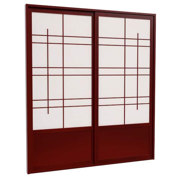 RED LANTERN 7 ft. Rosewood Eudes 0-Panel Room Divider