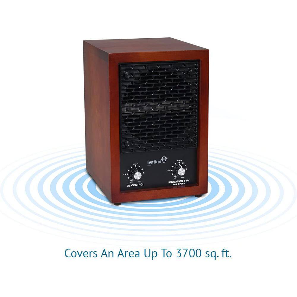 Ivation Cherry Wood HEPA Air Purifier with Ozone Generator
