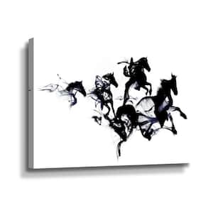 'Black Horses' by Robert Farkas Canvas Wall Art