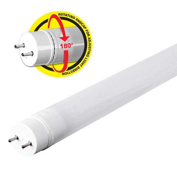 Feit Electric 14-Watt 4 ft. T8/T12 G13 Type A Plug and Play Linear LED Tube  Light Bulb, Warm White 3000K T48/830/LEDG2 - The Home Depot