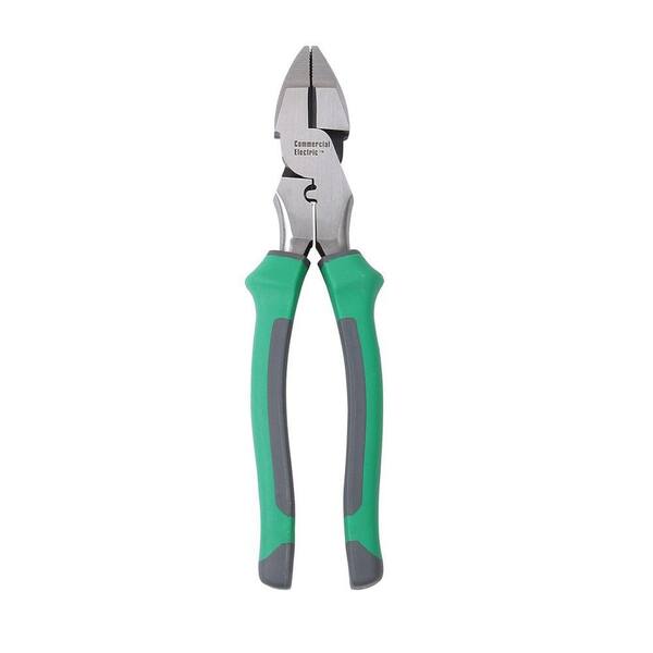 Commercial Electric 9 in. Wire Cutting Pliers with Terminal Crimper