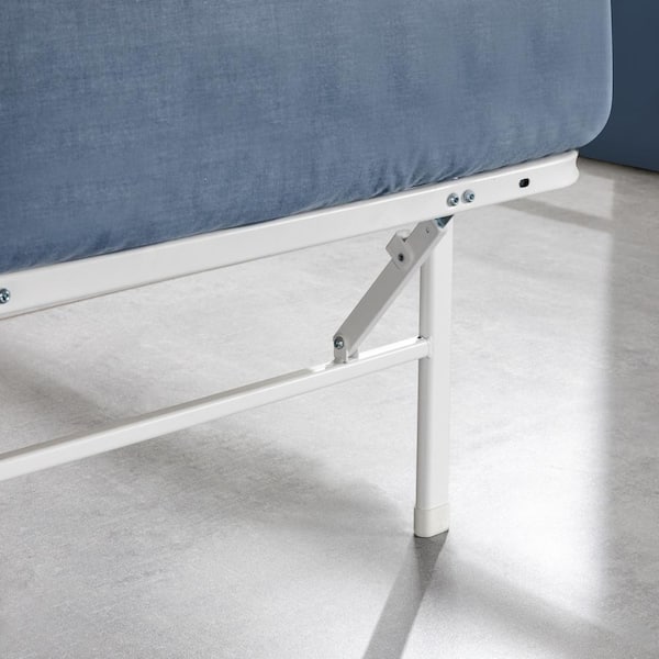 Zinus SmartBase Tool-Free Assembly White Full Metal Bed