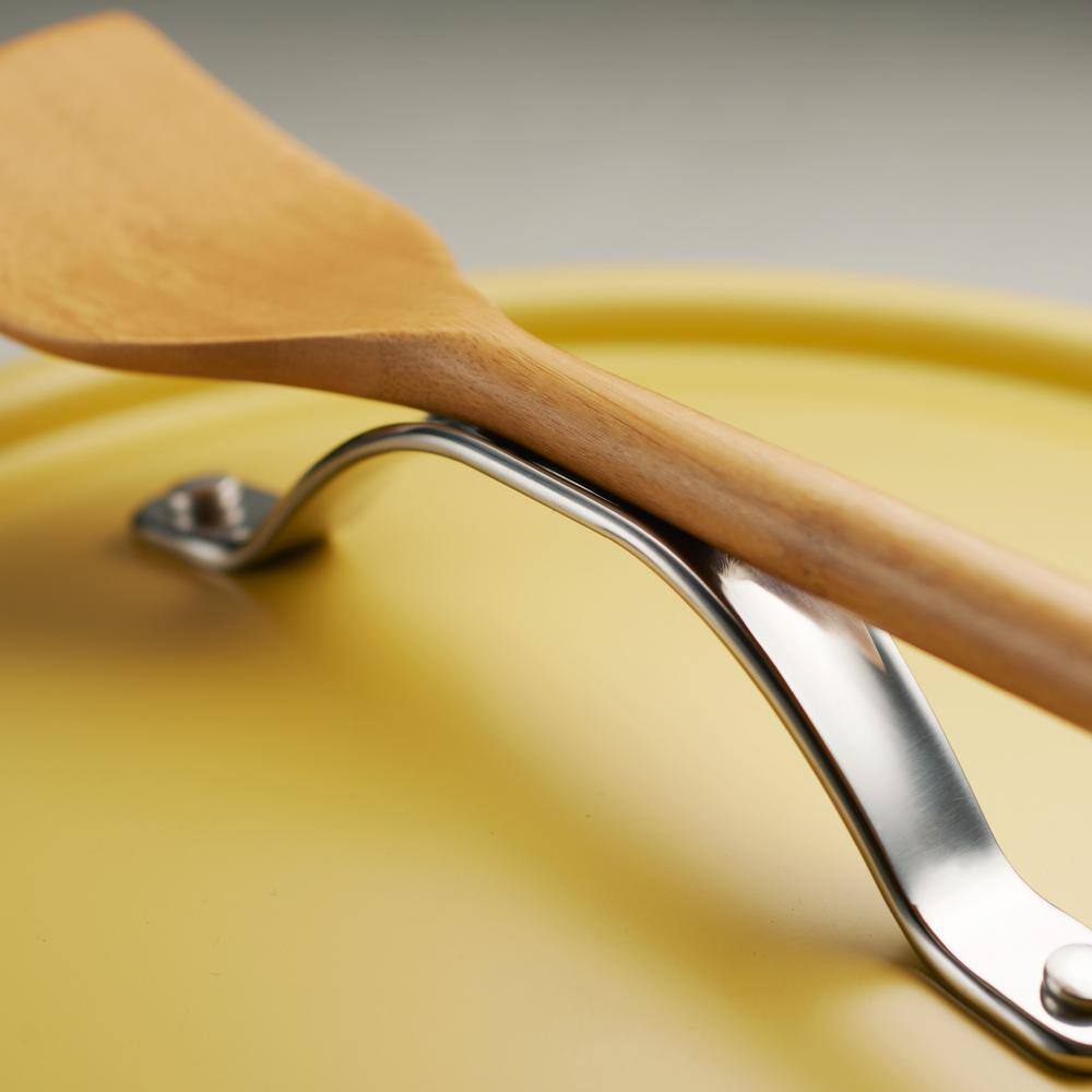 Mustard Yellow 5-Piece Non-Stick Ceramic Coated Aluminum Cookware Set