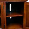 Leick Home West Wood Cherry Hardwood 60 in. W TV Stand 87360