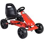 10 in. Go Kart Kids Bike Ride on Toys with 4 Wheels and Adjustable Seat Red
