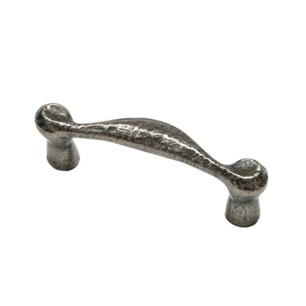 Richelieu Hardware 3-3/4 in. (96 mm) Center-to-Center Hammered Iron Traditional Drawer Pull