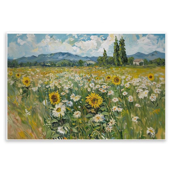 Stupell Industries Sunflower and Daisy Meadow by Arlington Prints Unframed Nature Graphic Art Print 13 in. x 19 in.