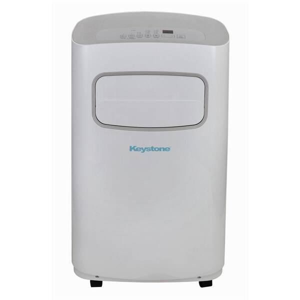 Keystone 12,000 BTU 115-Volt Portable Air Conditioner with Dehumidifier and Remote in White and Gray