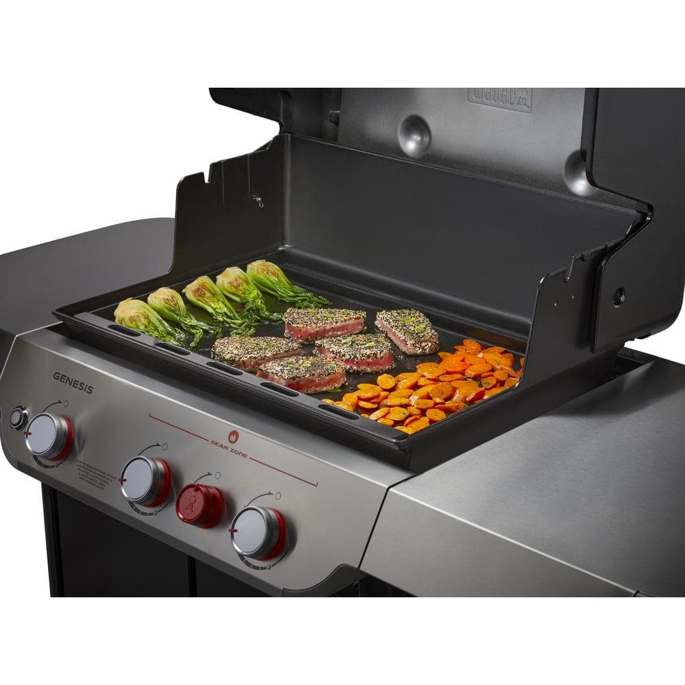 Black Carbon Steel Rust-Resistant Griddle Insert for Genesis 300 Series