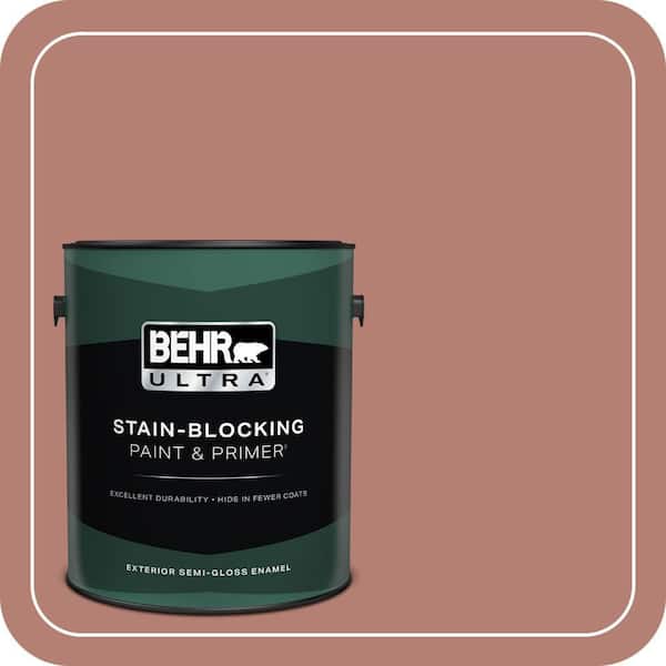BEHR ULTRA 1 gal. #ICC-102 Copper Pot Semi-Gloss Enamel Exterior Paint & Primer