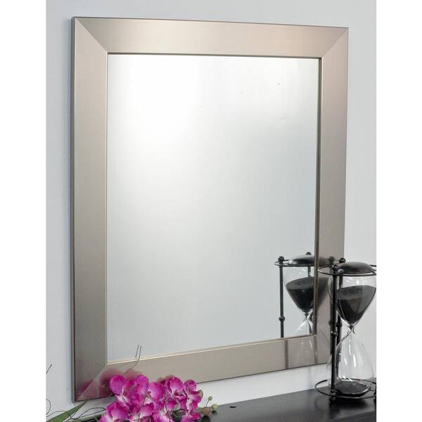 BrandtWorks Large Rectangle Silver Modern Mirror (55 in. H x 32 in. W ...