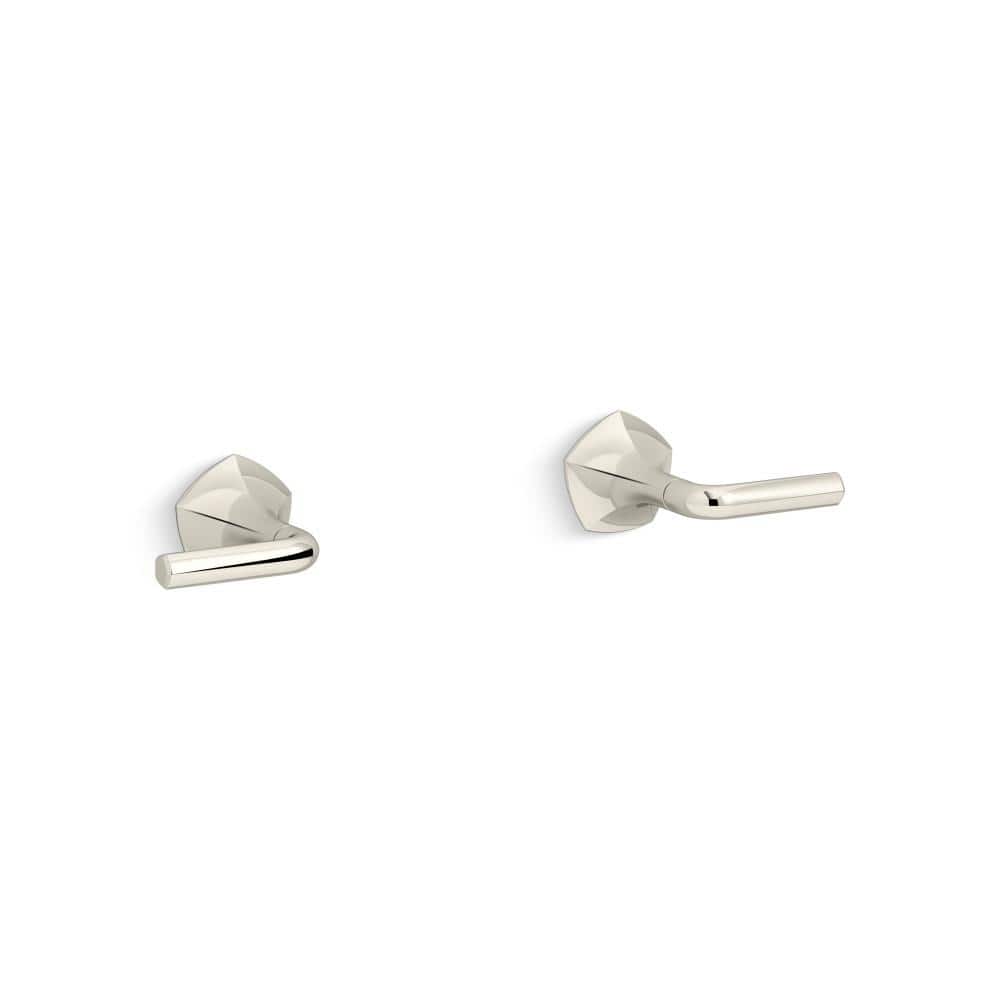 Occasion Wall-Mount Bathroom Sink Faucet Lever Handle Trim, Vibrant Polished Nickel