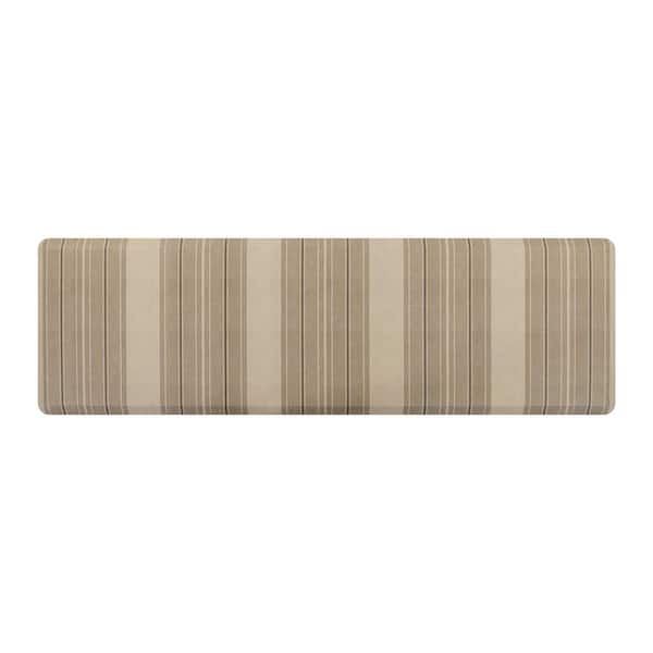 Sole Comfort Ticking Stripes 22 in. x 72 in. Tan Anti-Fatigue Comfort Mat