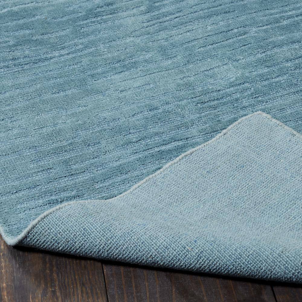 Aegean Blue Handmade Geometric Wool & Viscose Rug 2' x 3'