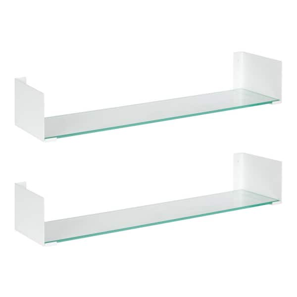 ikea floating glass shelves