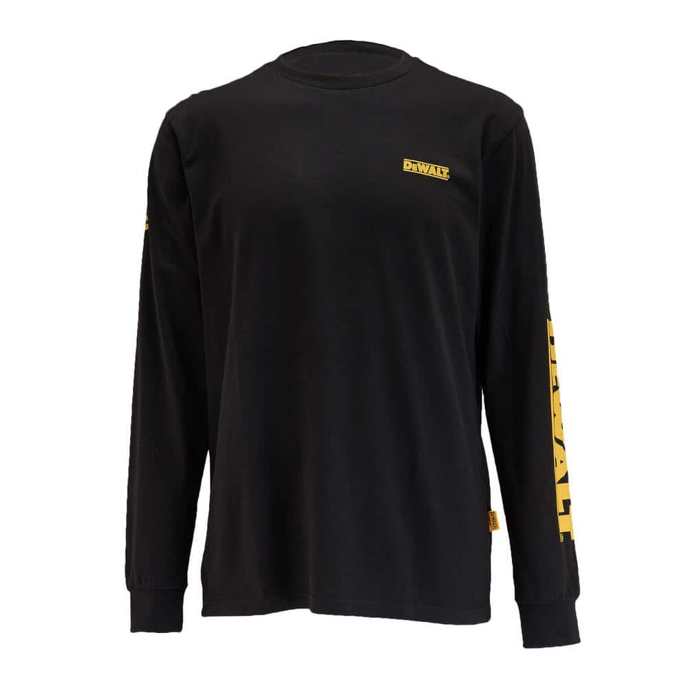 DEWALT Brand Carrier Unisex Large Black Blend Long Sleeved T-Shirt