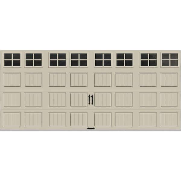 Clopay Gallery Collection 16 ft. x 7 ft. 6.5 R-Value Insulated Desert Tan Garage Door with SQ22 Window
