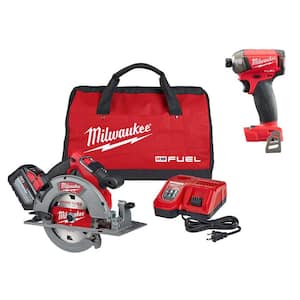 M18 FUEL 18V Lithium-Ion Brushless Cordless 7-1/4 in. Circular Saw Kit with M18 FUEL SURGE Impact Driver
