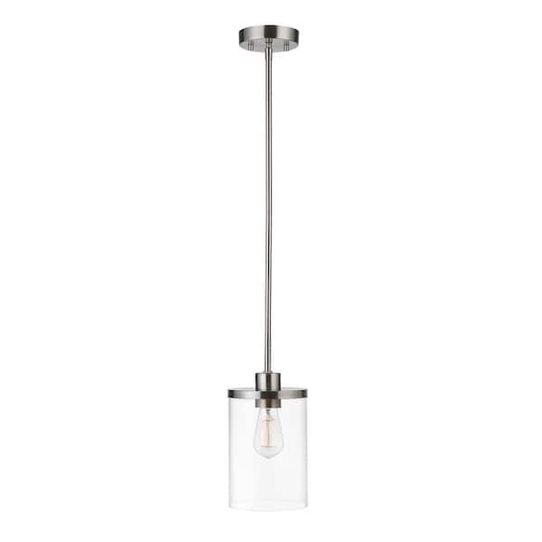 Globe Electric Edison Brushed Steel Industrial Cylinder Pendant Light Globe Electric Edison Brushed Steel Industrial Cylinder Pendant Light