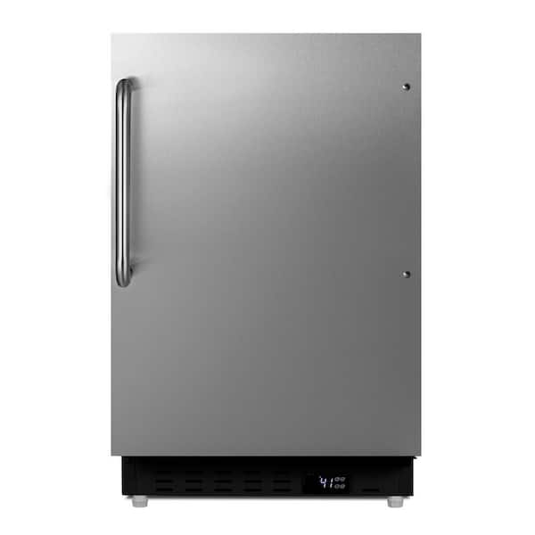 Summit Appliance 20 in. 3.53 cu. ft. Mini Refrigerator in Stainless Steel  without Freezer, ADA Compliant ALR47BSSTB - The Home Depot