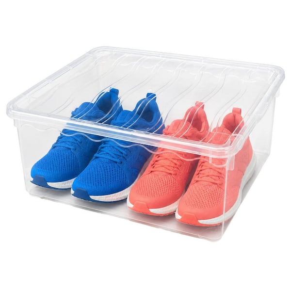 1-Pair Clear Plastic Shoe Boxes