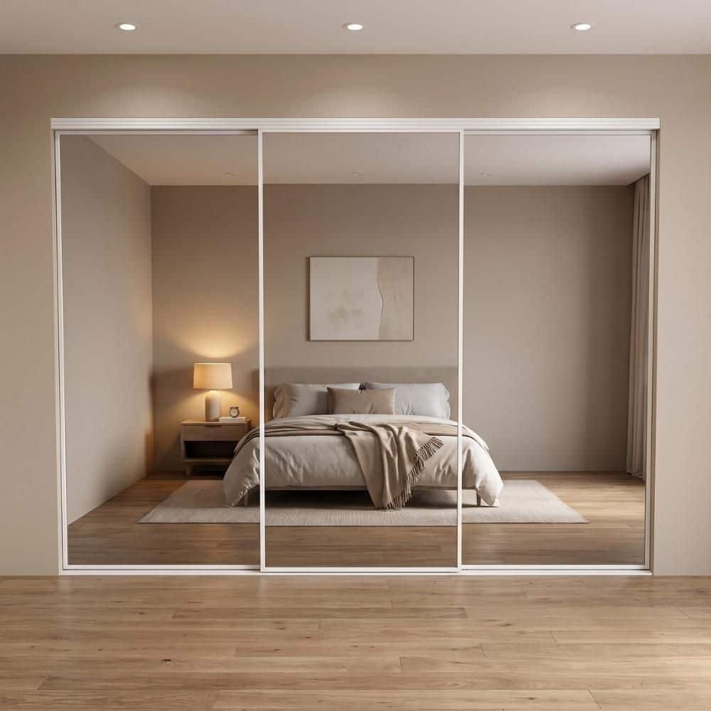 DROP 600 ノンフレームミラー 60x65cm mirror-sliding-doors-s293-