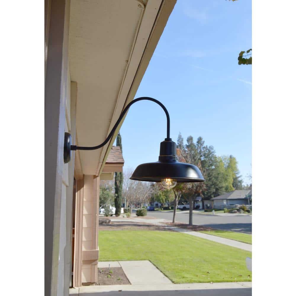 Logan 22" Bronze and Black Dimmable Wall Sconce