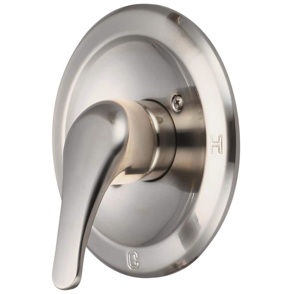 Brushed Nickel Wall-Mounted Lever Handle with Acrylic and Ceramic