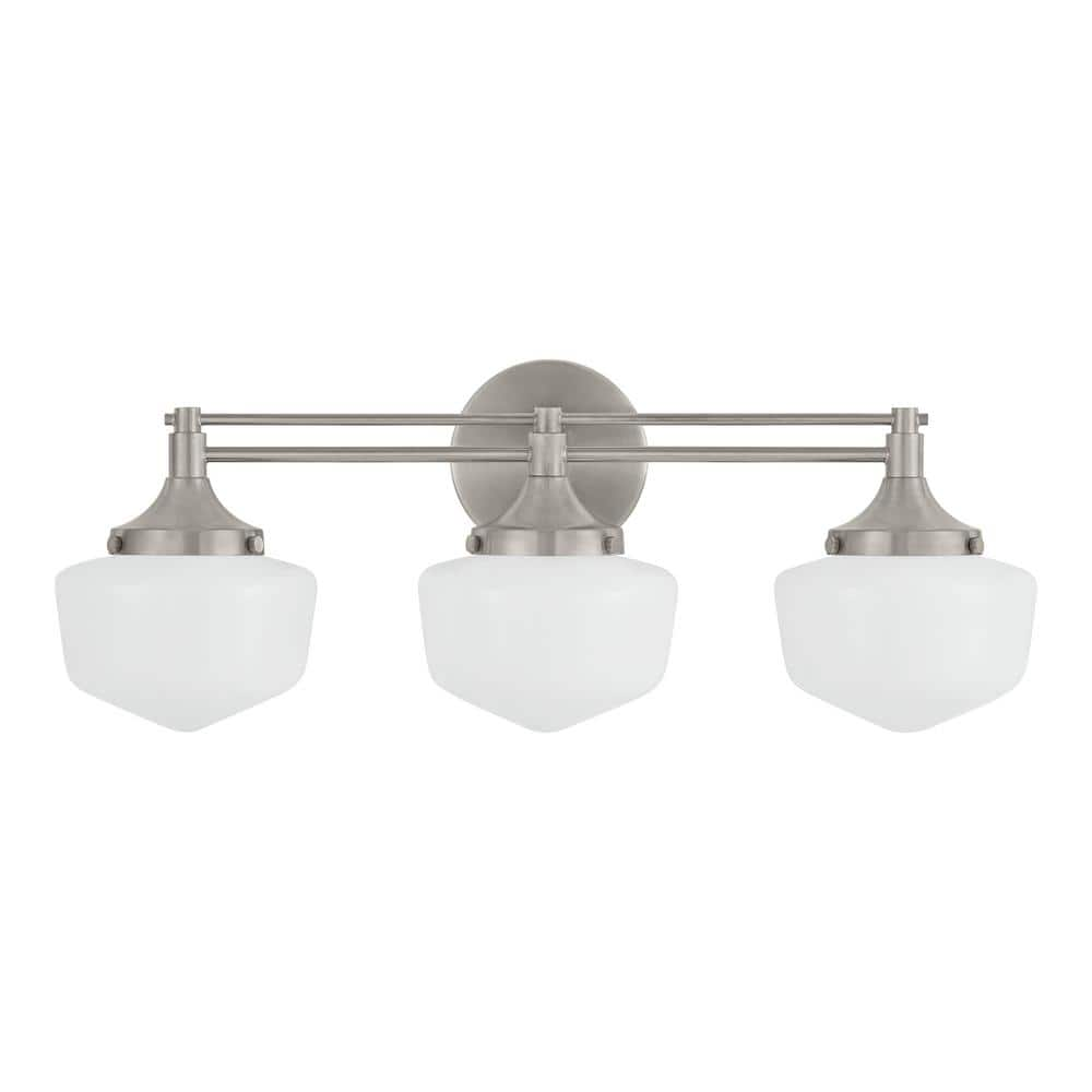 Home Decorators Collection Maybry 22.20 In. 3-Light Brushed Nickel ...