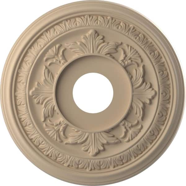 Ekena Millwork 16 in. O.D. x 3-1/2 in. I.D. x 1 in. P Baltimore Thermoformed PVC Ceiling Medallion in UltraCover Satin Smokey Beige