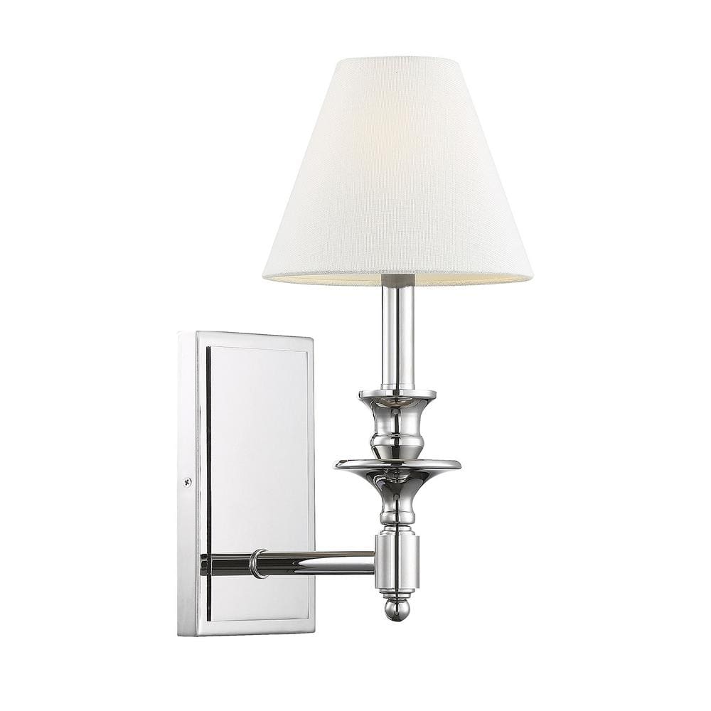 Washburn Polished Nickel 7"x15" Traditional Vanity Sconce