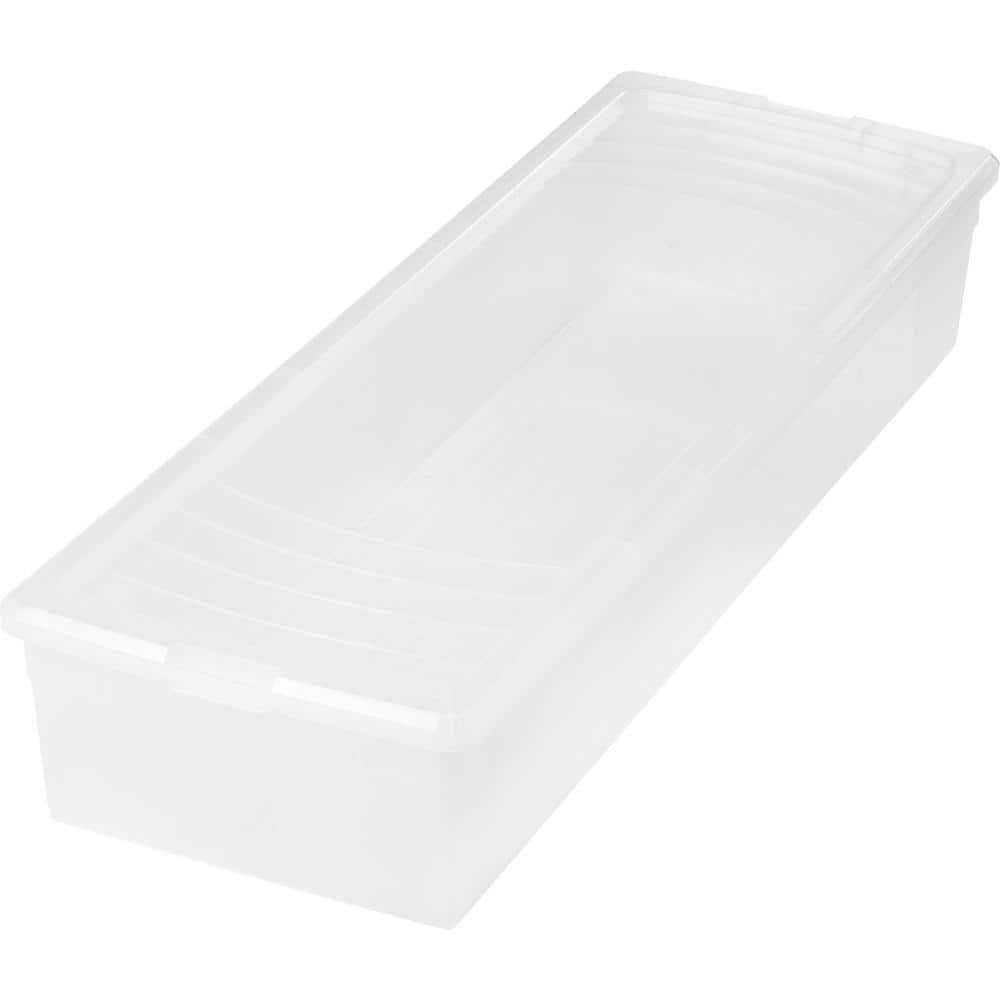 IRIS Wrapping Paper and Ribbon Storage Box Set in Clear (2Pack) 105149