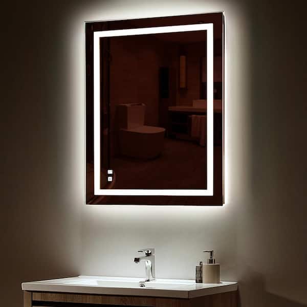 Toolkiss 28 In W X 36 H Frameless, What Lights To Use For Vanity Mirror