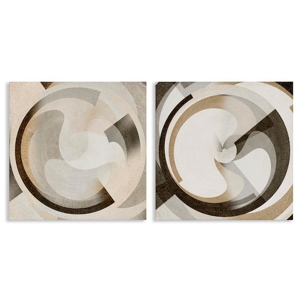 Stupell Industries Boho Centric Vortex by Noah Bay 2-Pieces Unframed Abstract Graphic Art Print 17 in. x 17 in.