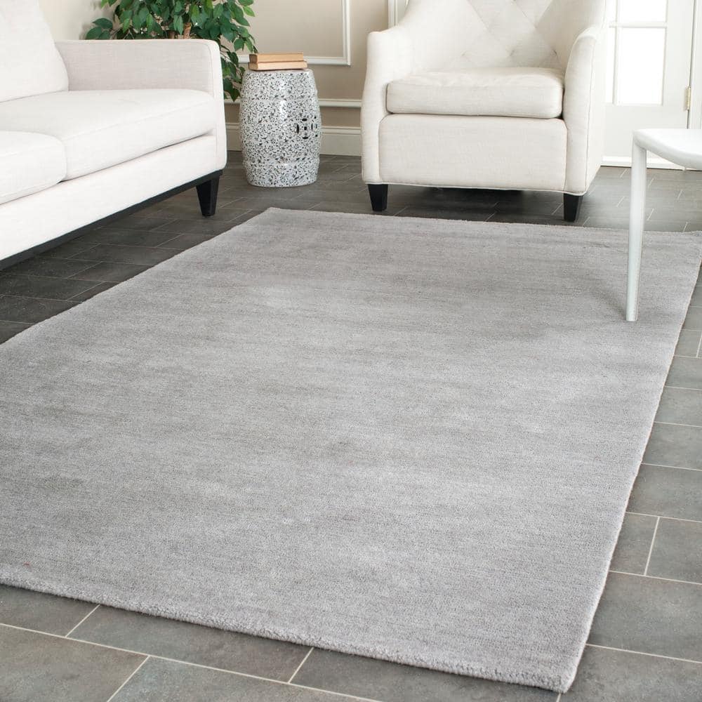 Himalaya Gray Hand-Tufted Wool Area Rug, 8' x 10'