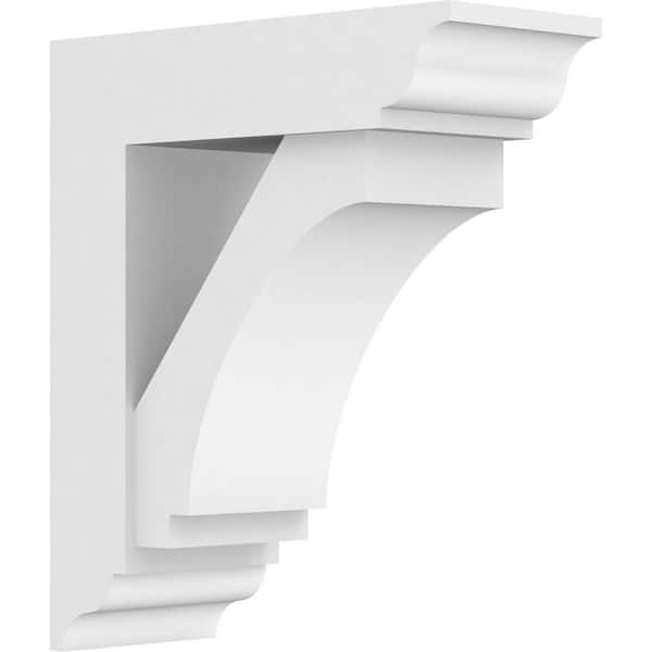 Ekena Millwork Standard Imperial 5 in. W x 14 in. H x 12 in. D Signature Urethane Polyurethane Bracket With Traditional Ends