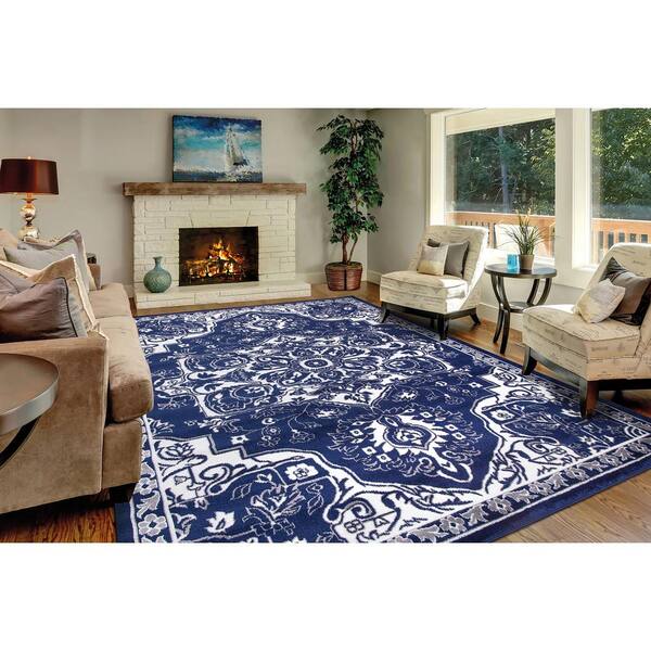 Rugs America Claire 5 x 7 Winter Wheat Indoor Medallion Vintage