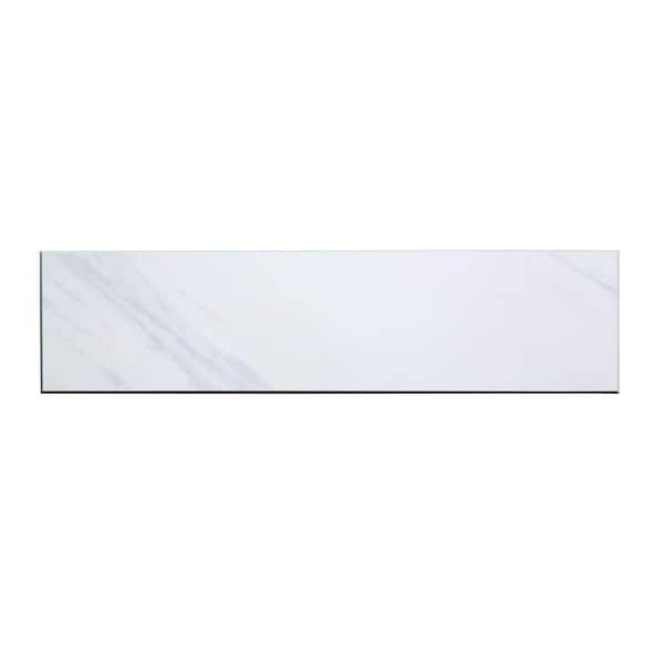 Collage 3 in. x 12 in. PVC Peel and Stick Tile in Tuscan Marble (Pack of 4/ 1 sq. ft. Per Pack)