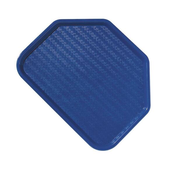 Carlisle 14 in. x 18 in. Polypropylene Serving/Food Court Trapezoidal Tray in Blue (Case of 12)