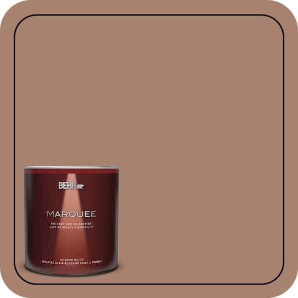 BEHR MARQUEE 1 qt. #S190-5 Cocoa Nutmeg One-Coat Hide Matte Interior Paint & Primer