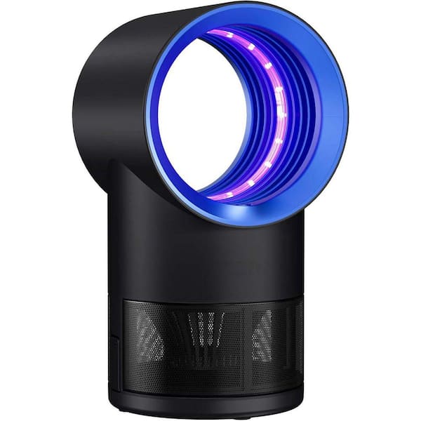 Indoor Electronic Fly Traps Zapper with Suction, Time Setting and Bug Light in Black